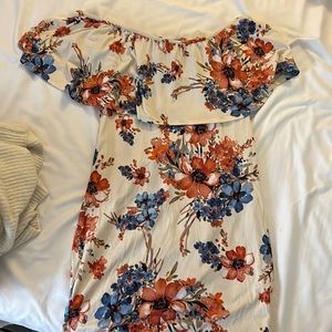 Floral Mini Off shoulder dress